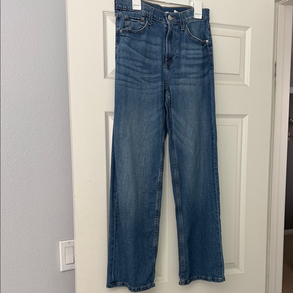 H&M Wide-Leg Kids Jeans - Medium Blue Wash